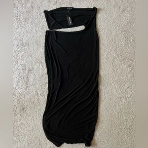 Fashion Nova | Size 12 Silky Black Tube Dress w/ tag